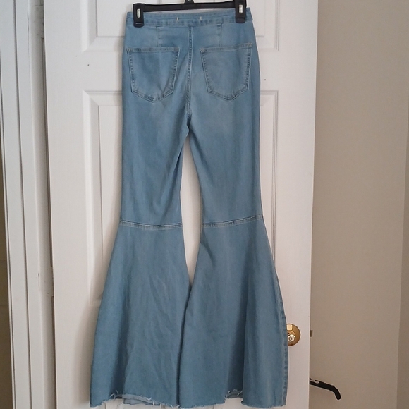 Free People Wide Flare Bell Bottoms - Picture 2 of 7